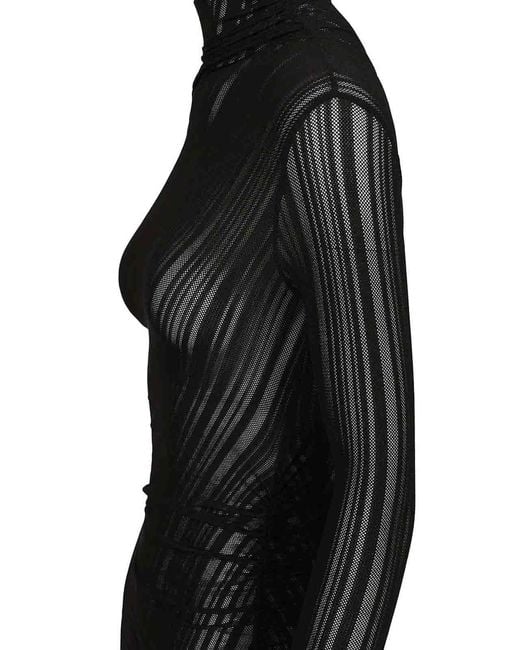 Amazuìn Black Olga Long Dress