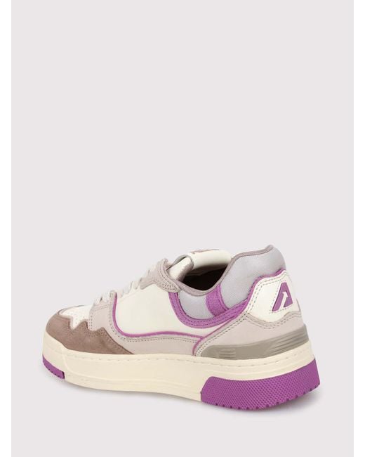 Autry Pink Clc Low Leather Sneakers