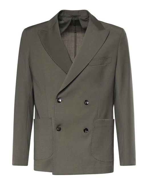 Michael Coal Green Mc-Austin Double-Breasted Blazer for men