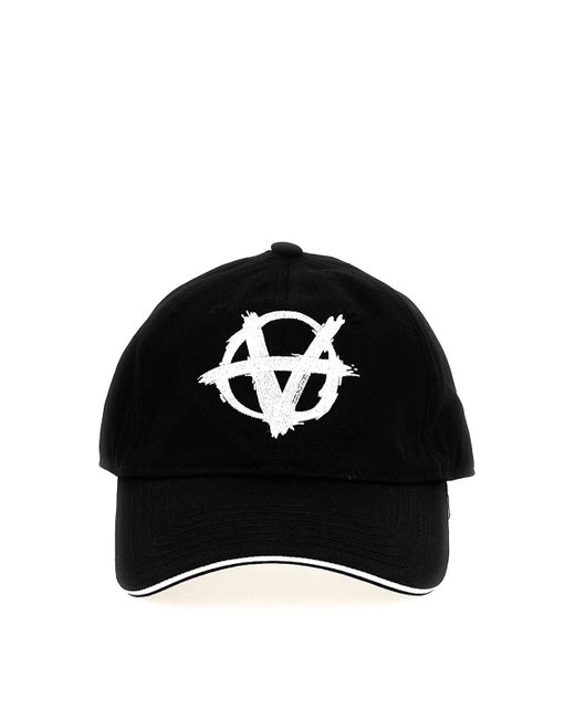 Vetements Black Anarchy Cap Logo