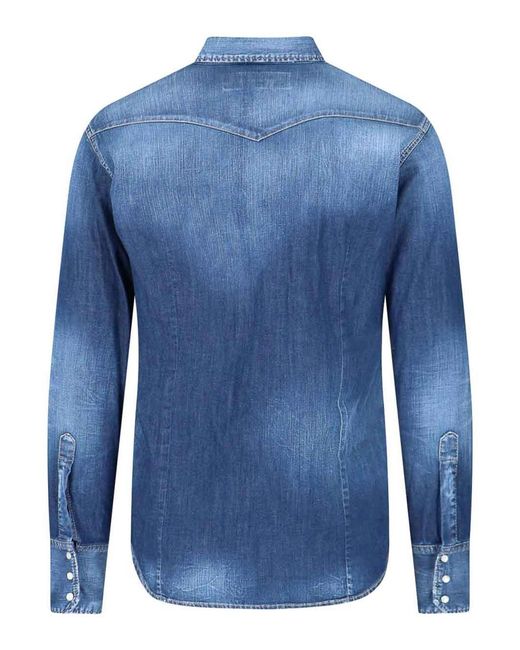 DSquared² Blue Western Shirt for men