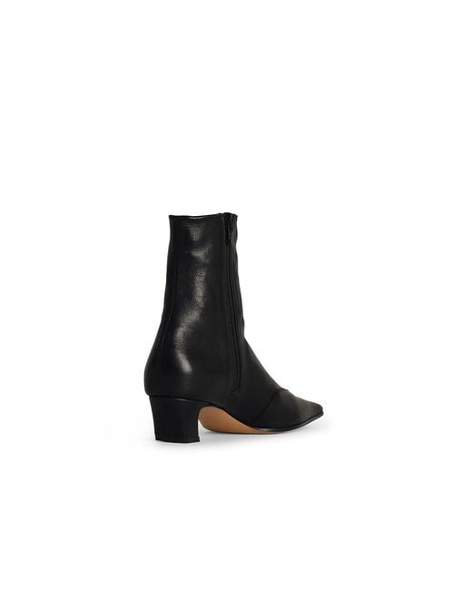 Khaite Black 40Mm Nevada Square-Toe Ankle Boots