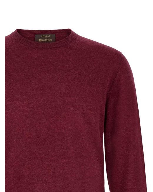Zanone Red Giro Inn Cashmere Sweater for men