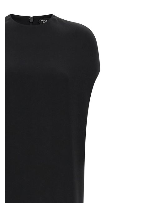 Tom Ford Black Double Georgette Jumpsuit