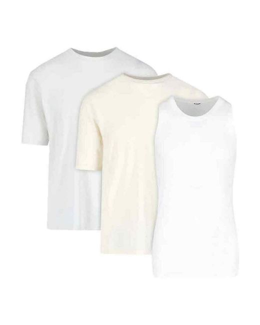 Jil Sander White Set T-Shirts for men