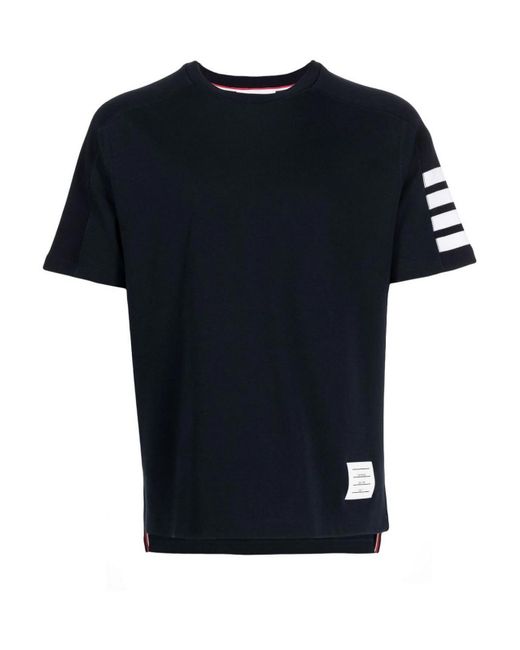 Thom Browne Black T-shirt With Logo for men