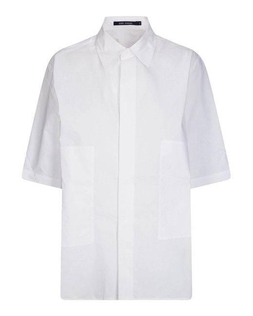 Sofie D'Hoore White Short Sleeve Shirt With Hidden Closure