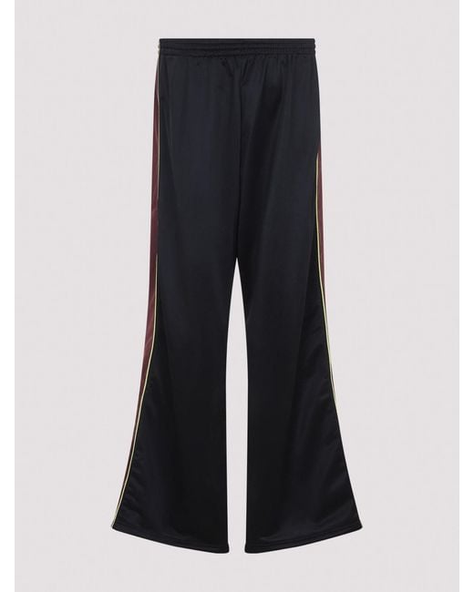 Martine Rose Black Wide Leg Trackpants Stripe Detail for men