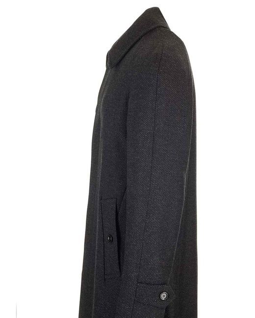 Lardini Black Raglan Coat for men