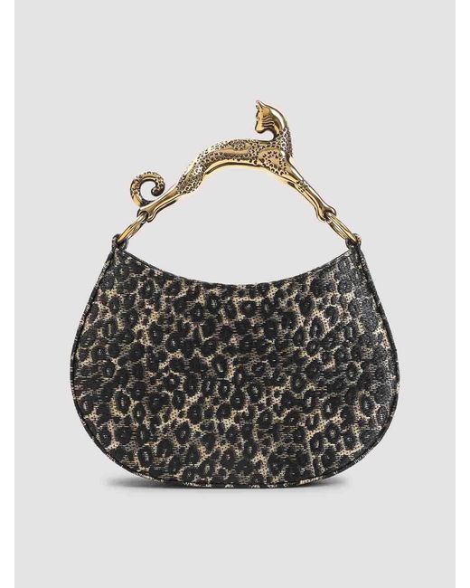 Lanvin Natural Cat Handle Handbag