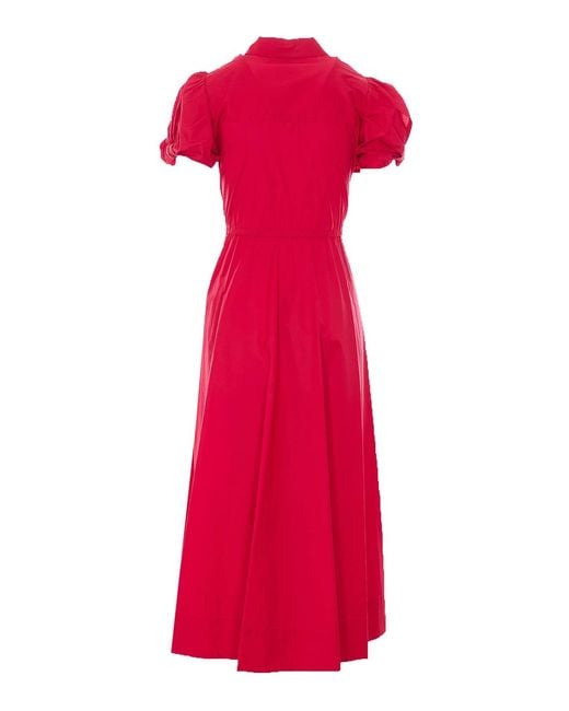Twinset Red Ed Chemisier Dress