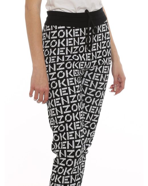 KENZO Black Monogram Joggers
