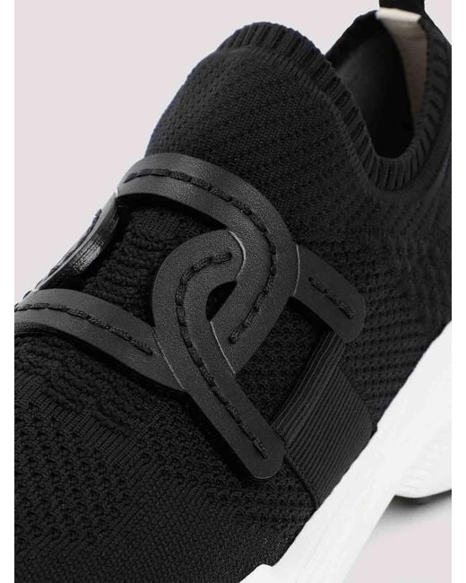 Tod's Black Tech Fabric Sneakers