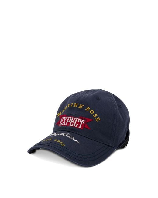 Martine Rose Blue Cotton Canvas Baseball Cap for men