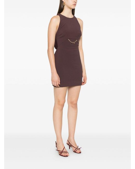 Elisabetta Franchi Purple Mini Dress