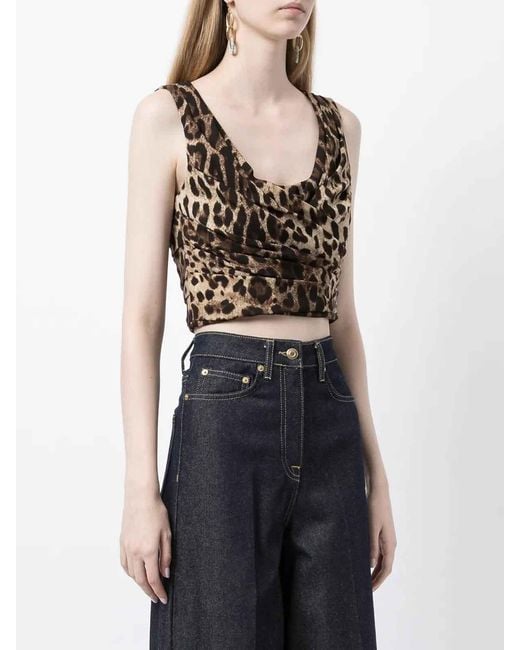 Dolce & Gabbana Brown Top Leo New