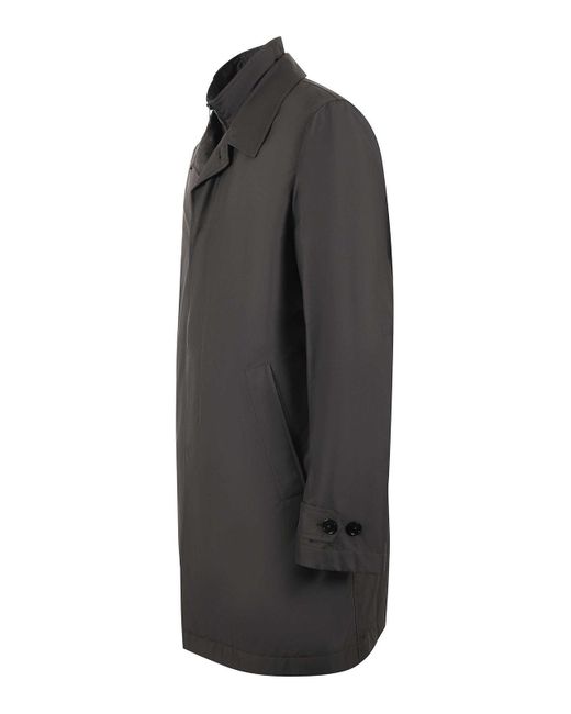 Fay Black Double Front Nylon Jacket for men