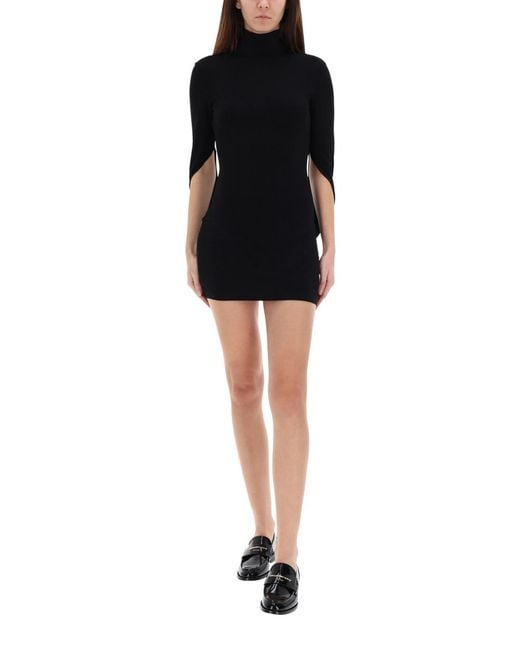 Alexander Wang Black Mini Draped Dress