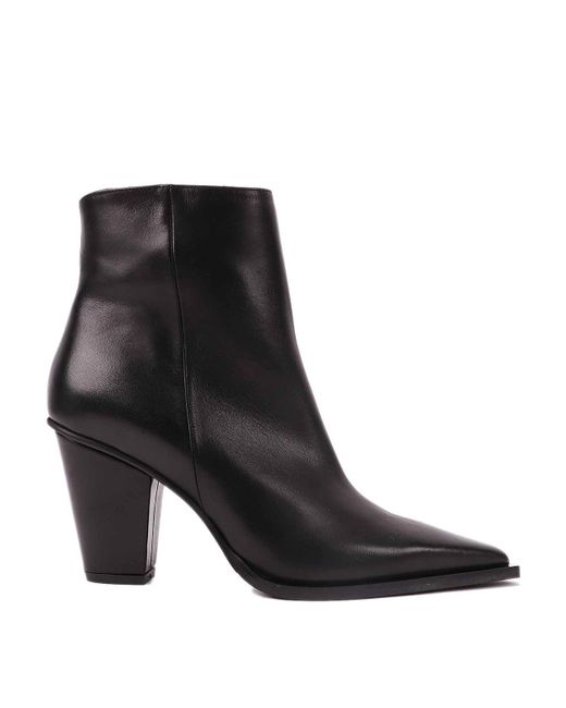 Albano Black Leather Boots