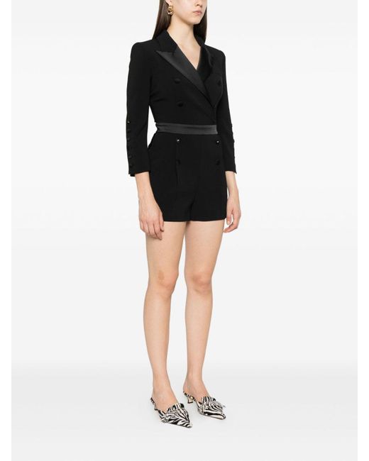 Elisabetta Franchi Black Short Jumpsuit