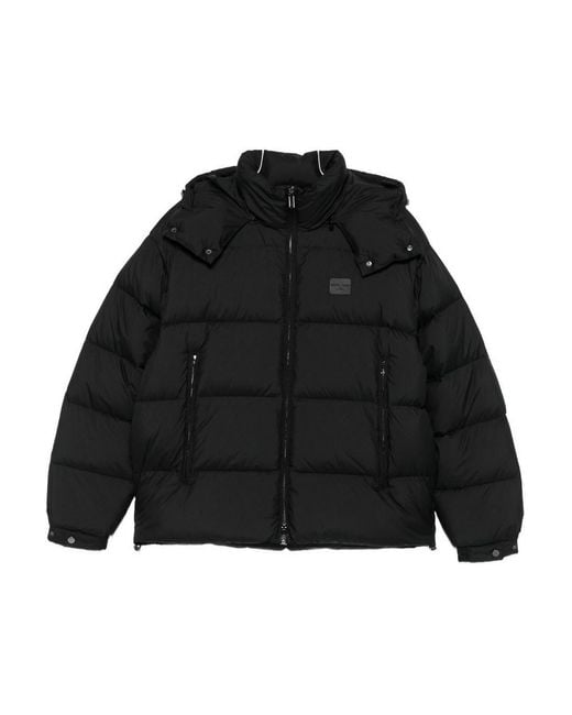 Emporio Armani Black Nylon Short Down Jacket for men