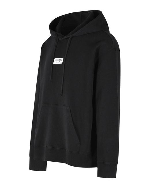 MM6 by Maison Margiela Black Cotton Sweatshirt for men