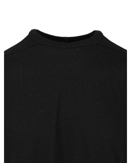 Rick Owens Black Crew Neck T-Shirt for men