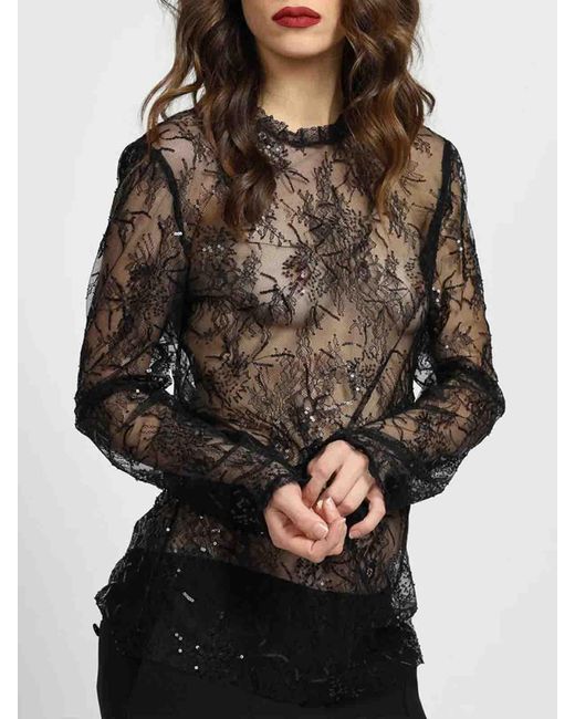 Alberta Ferretti Black Blouse