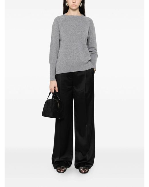 Base London Gray Wool Crewneck Sweater