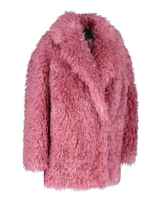 BECAGLI Pink Fur Effect Coat