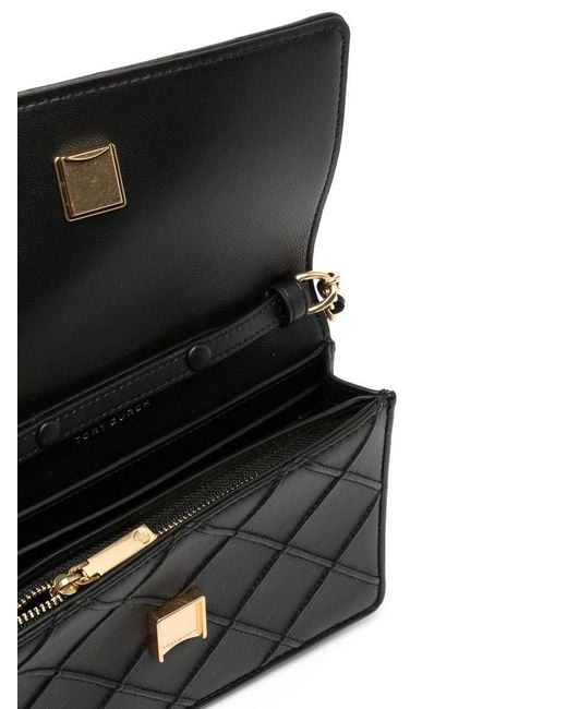 Tory Burch Black Fleming Soft Chain Wallet