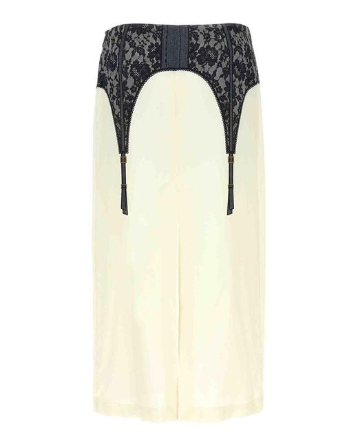 Moschino White Trompe Loeil Skirt