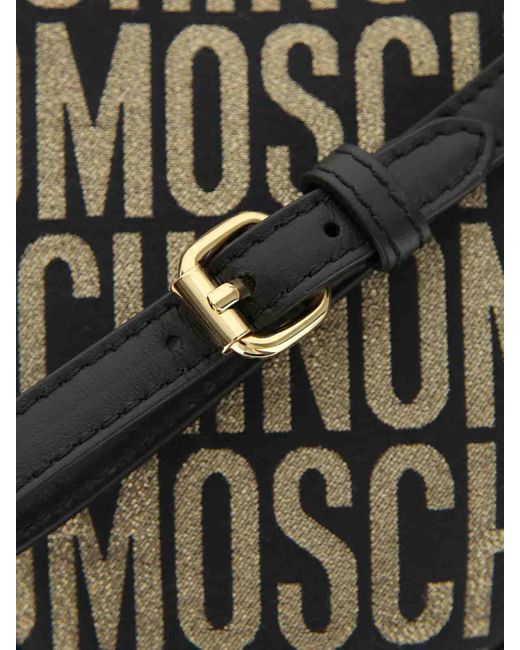 Moschino Gray Lurex Logo Cuore