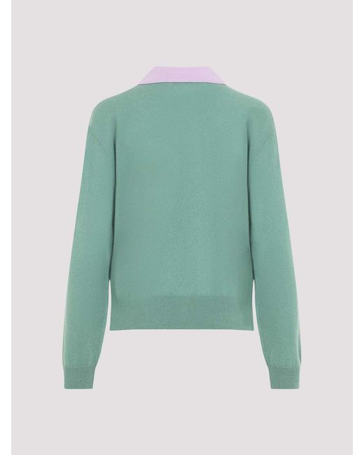 Marni Green Polo Neck Sweater