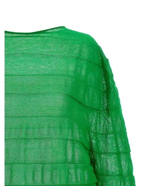 Issey Miyake Green Moving Knit Top