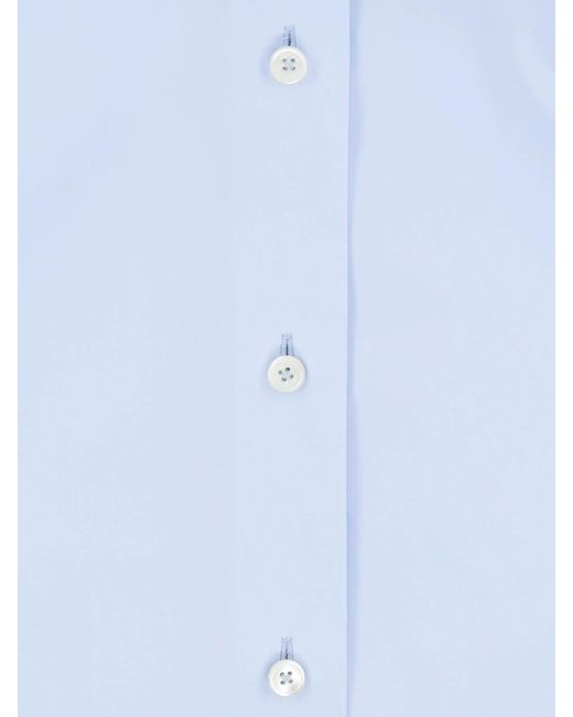 Jil Sander Blue Cotton Shirt