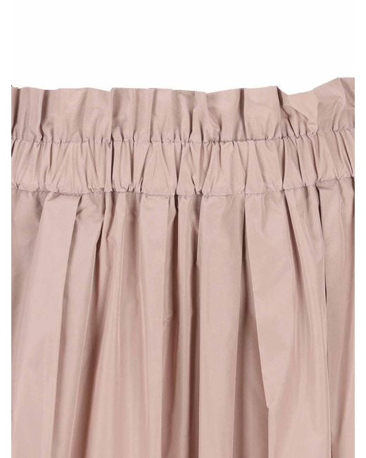 Herno Pink Light Long Crinkled Skirt