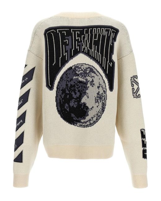 Off White c o Virgil Abloh Moon Vars Sweater Cardigans in Natural