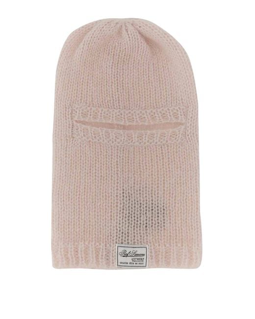 Raf Simons Natural Balaclava With Logo for men