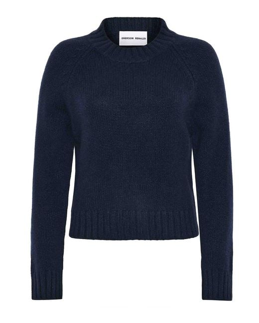 EMERSON RENALDI Blue Crew Neck Sweater