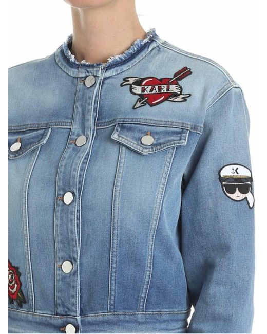 Karl Lagerfeld Blue Denim Jacket
