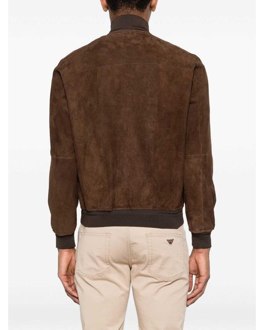 THE JACK AND JACKIE LEATHERS Brown Riverside Jacket for men