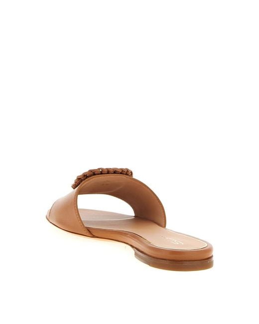 Santoni Brown Corolle Sandals