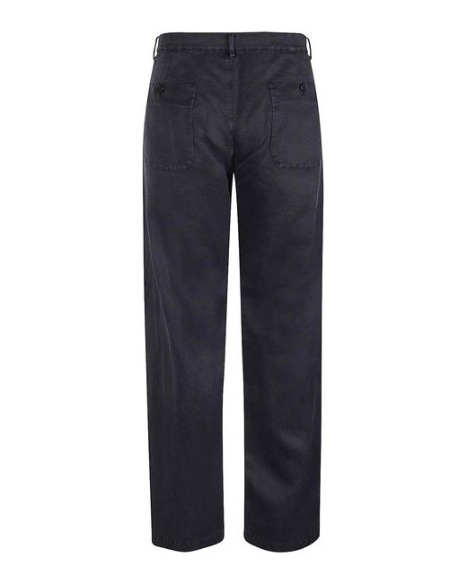 Massimo Osti Studio Blue Silk Blend Trousers for men