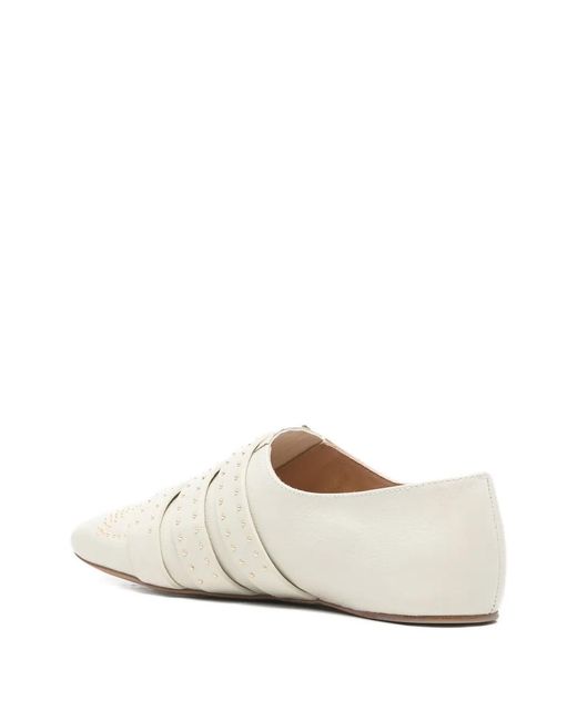 Chloé White Susan Flats