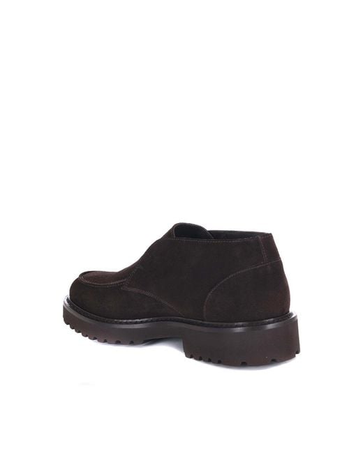 Doucal's Black Doucals Suede Ankle Boot for men