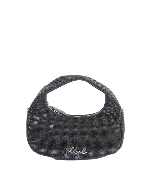 Karl Lagerfeld Blue K/Evening Signature Small Hobo