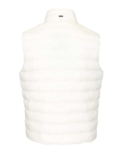 Herno White Padded Vest for men