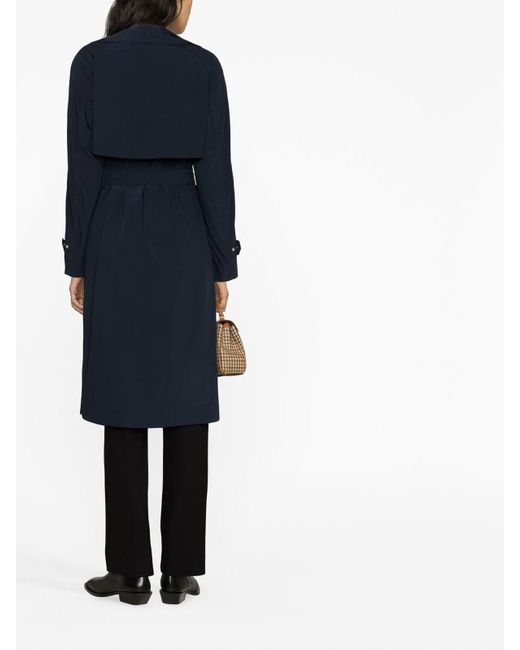 Woolrich Blue Belted Summer Trench