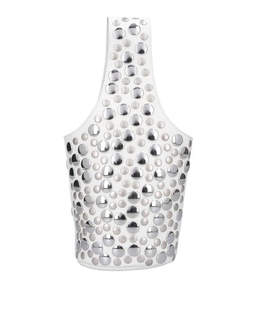 Khaite White Livia Small Tote Bag